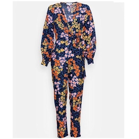 Never Fully Dressed Jena floral v-neck size 4 jumpsuit - Picture 2 of 6